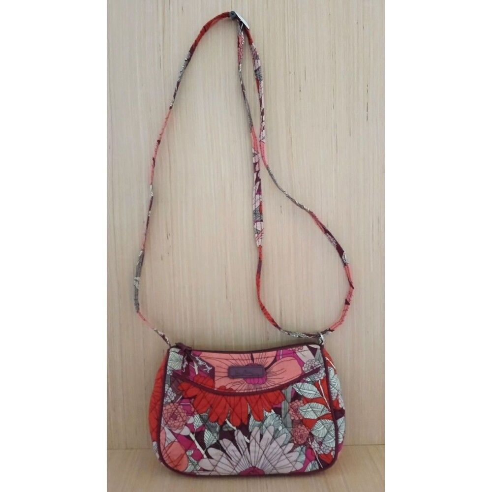 Vera Bradley Small Quilted Handbag Crossbody Floral Adjustable Shoulder Strap